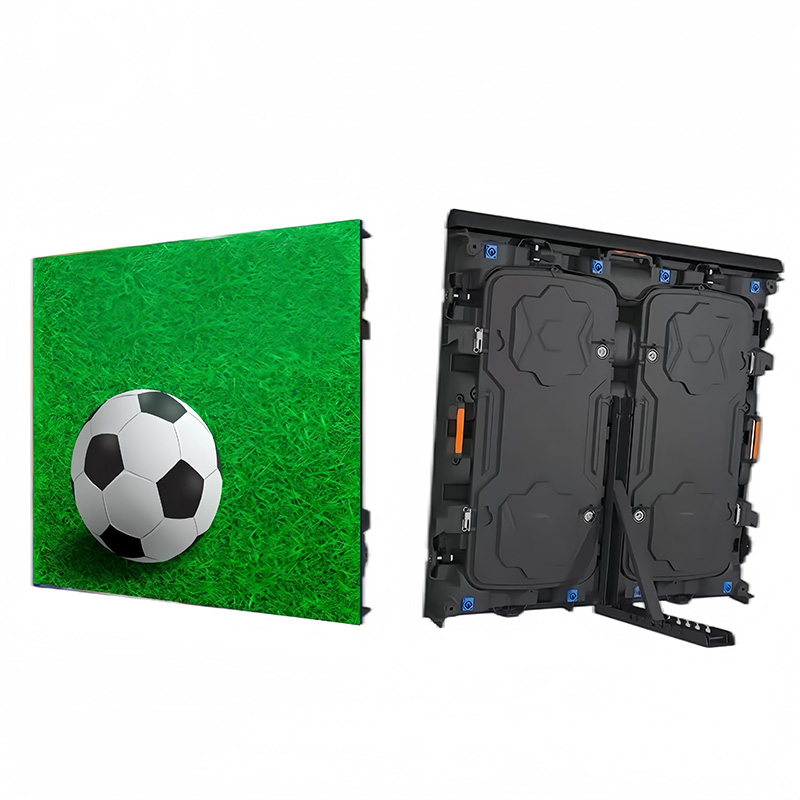 Outdoor stadium fence display