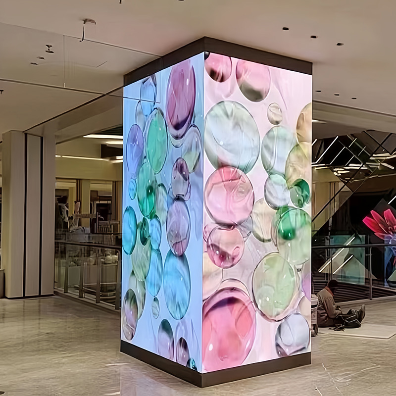 Indoor pillar LED display