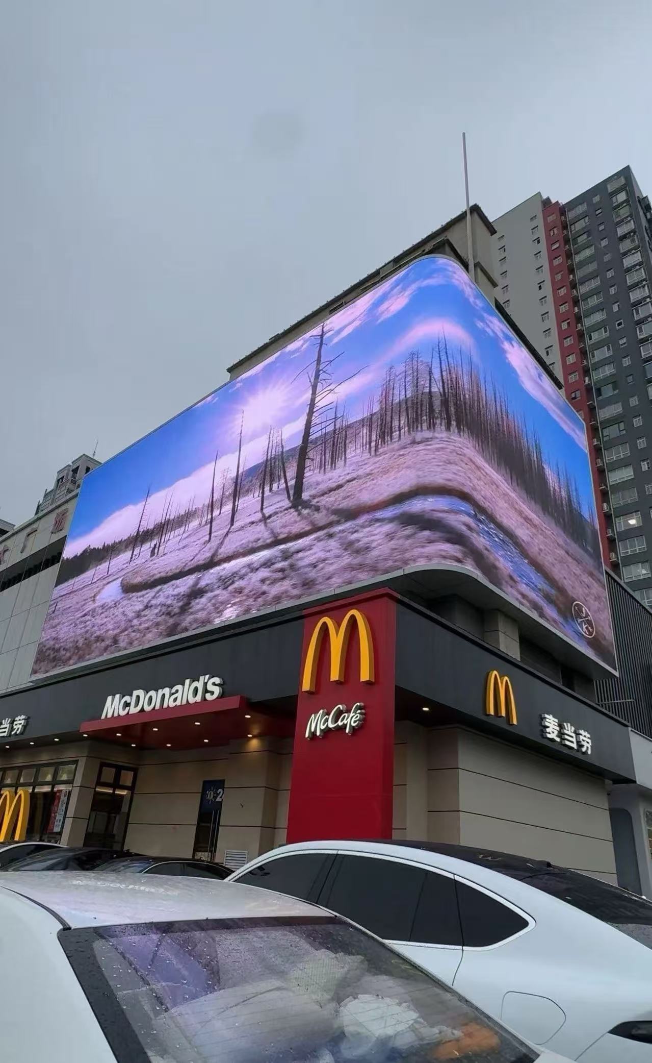 Outdoor glasses-free 3D large screen